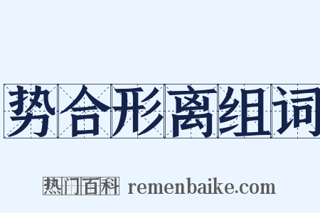 势合形离组词是什么意思的图片